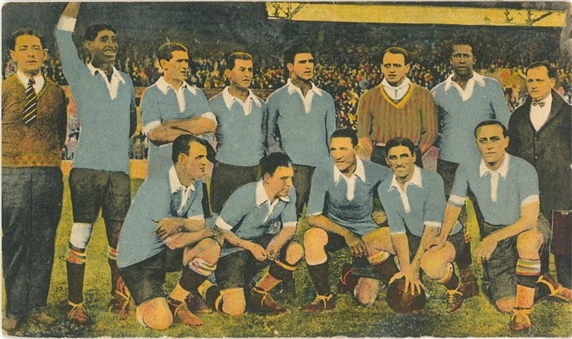 1924 Polychrome Hand Tinted Uruguay Gold Medalists Postcard